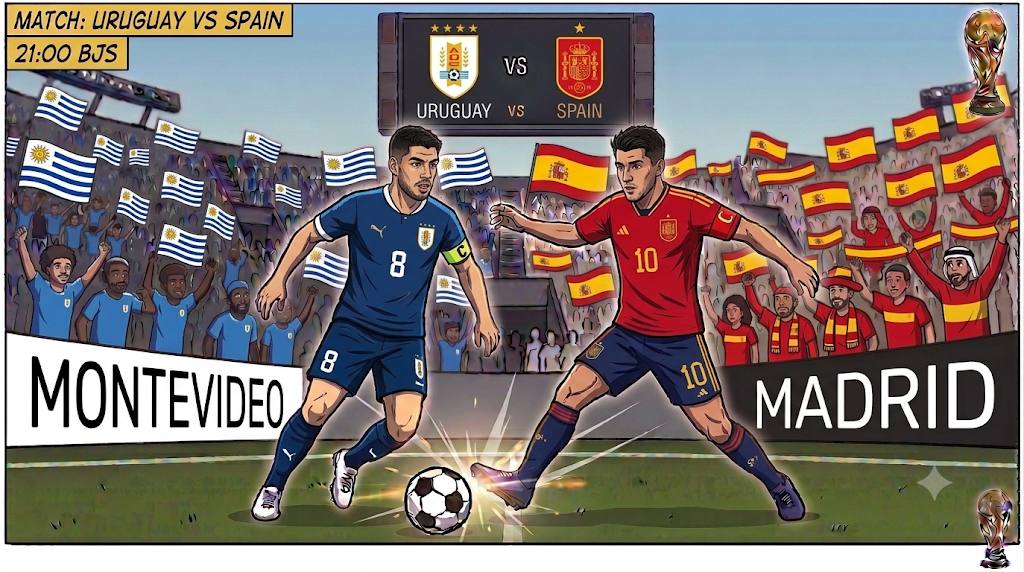 乌拉圭 vs 西班牙（H 组北京时间 6 月 27 日 08:00）