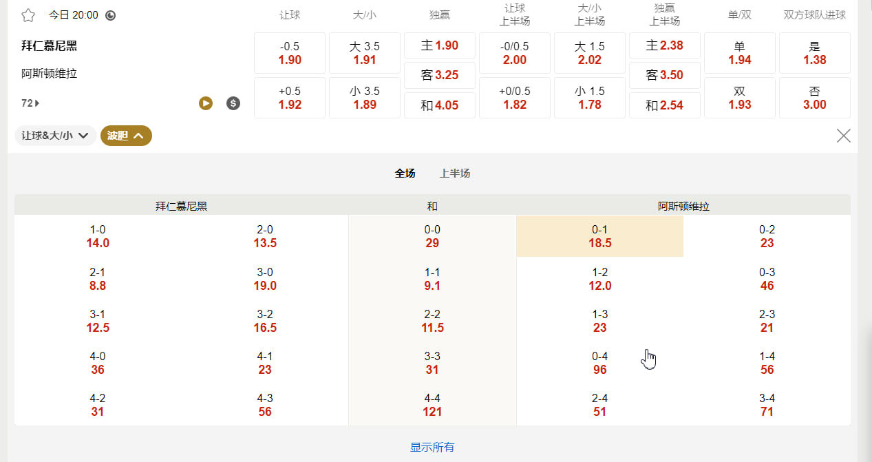 奥迪足球峰会 2026（香港站）08月07日 20:00 拜仁慕尼黑 (主) vs 阿斯顿维拉 (客)